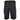 Back view of dark grey shorts with an orange accent on the belt loop.