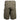 A pair of khaki cargo shorts shown from the back, featuring a waistband with belt loops, two large flap cargo pockets, and a central seam down the back, set against a plain white background.