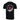 Black t-shirt shown from the back, featuring a grey circular graphic with waves and a red 'YC' logo.